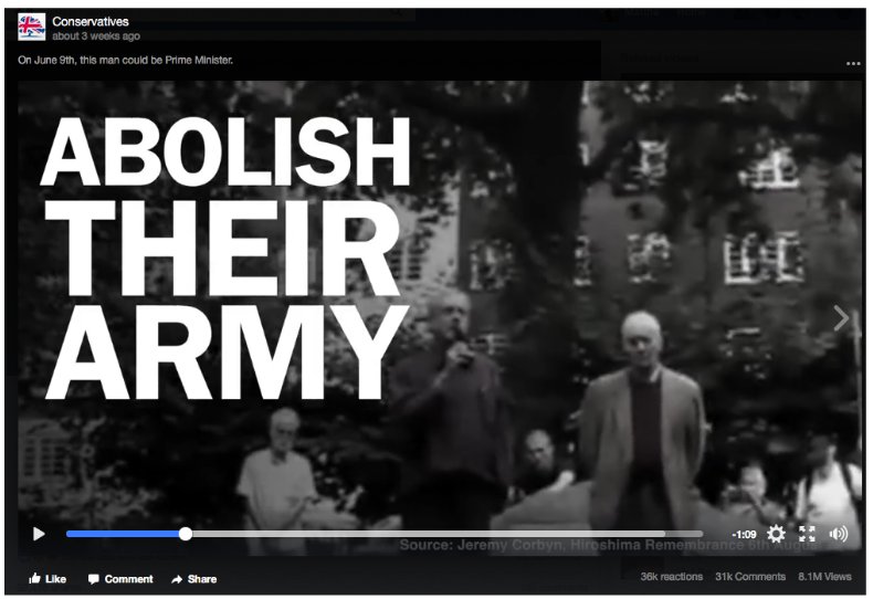 Corbyn's comments about the Costa Rican army were reduced to a three word quote